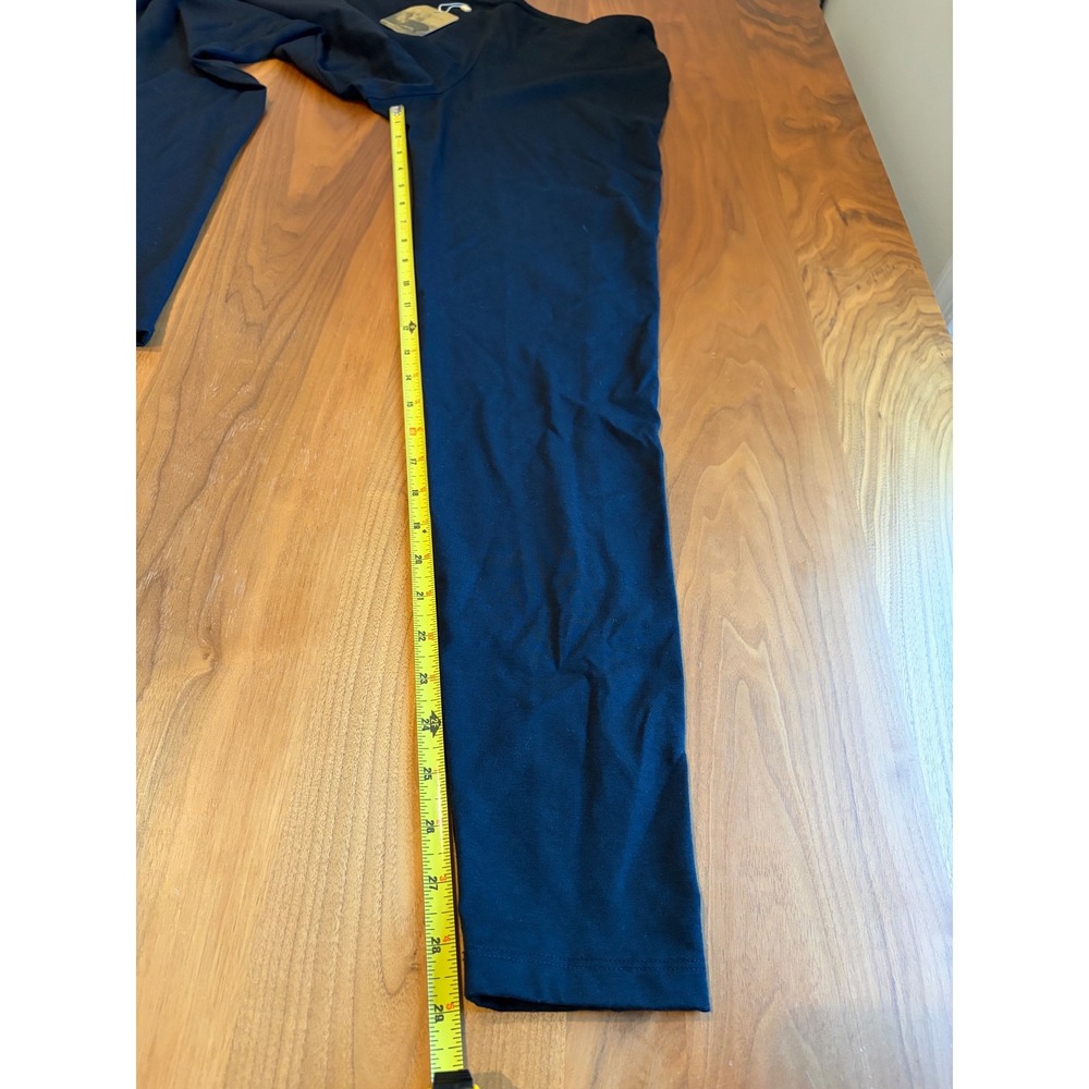Peruvian Connection Spa Leggings Womens L Black Pima Cotton Modal Stretch Yoga - Picture 7 of 8